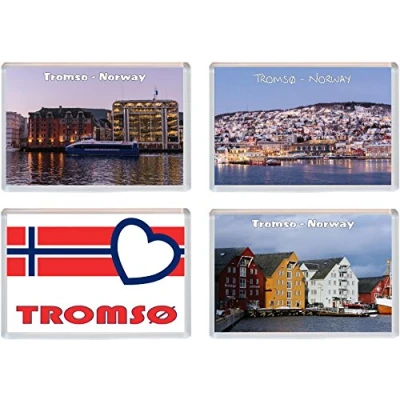 Image of Tromso Norway 4 PACK Jumbo Fridge Magnet/Magnets