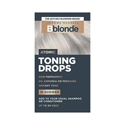 Image of Jerome Russell Bblonde Platinum Toning Drops Non Permanent Hair Toner, Refresh &amp; Maintain Blonde Dye, Add in Shower with Shampoo or Conditioner, 50 Uses