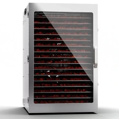 Image of Klarstein dehydrator, dehydrator for Vegetables, Fruit, Meat, 1500 W Stainless Steel Drying Machine with 16 Metal grids, H 24 Timer &amp; Touch Display,Food