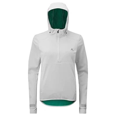 Image of Altura Womens Grid Softshell Thermal Reflective Half Zip Cycling Jacket Light Grey 8
