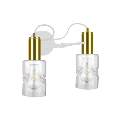Image of Inger Wall Lamp White, Gold, 25cm, 2x E27