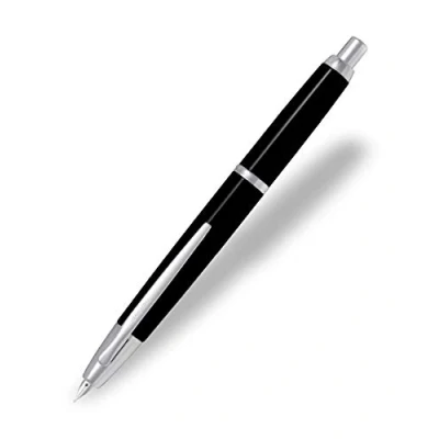 Image of Pilot Capless Medium Retractable Fountain Pen with Rhodium Trim Silver
