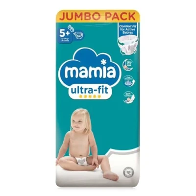 Image of Mamia Size 5+ Nappies Jumbo 64 Pack