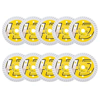 Image of HIGHDRIL 3PCS 75mm/3&quot; Tile diamond Blade Dry/Wet Angle Grinder Wheel Disc for Cutting Ceramic,Hard Pocelain,Glazed Tiles