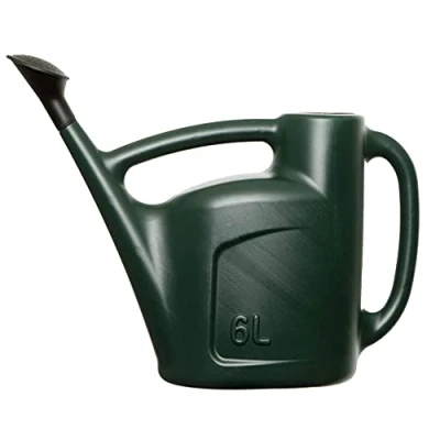 Image of Strong 6 Litre Green Indoor Or Outdoor Garden Watering Can Complete With Detachable Sprinkler Head &amp; Handle (1)