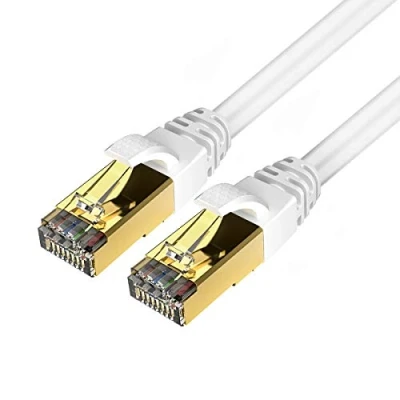 Image of Veetop 1m/3ft CAT8 Ethernet Cable 40Gbps 2000Mhz High Speed Gigabit SFTP Lan Network Internet Cables with RJ45 Gold Plated Connector for Use of Smart Office Home System iOT Gaming(2 Pack)