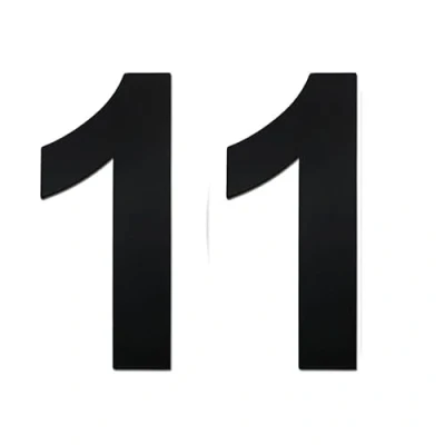 Image of nanlyiau 3in Mailbox Numbers black House number Door Stainless Steel Adhesive Made of solid 304 3in/7.5cm(11)