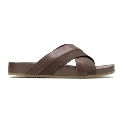 Image of Hush Puppies Men&#039;s Merritt Slide Sandal, Brown, 10 UK