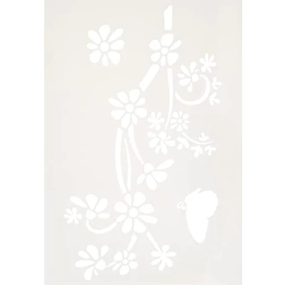 Image of Efco 9320733 Stencil Blossoms / 3 Designs DIN A 5, 21 x 15 1 cm