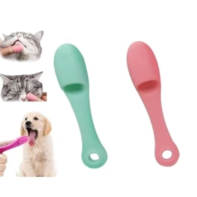 Image of Silicone Scrubber for Cats Chin Cleaner,Cat Finger Toothbrush,Cat Pet Toothbrush, Cat Brush Dental Care,Finger Brushes Suitable Puppies and (D 2pcs)