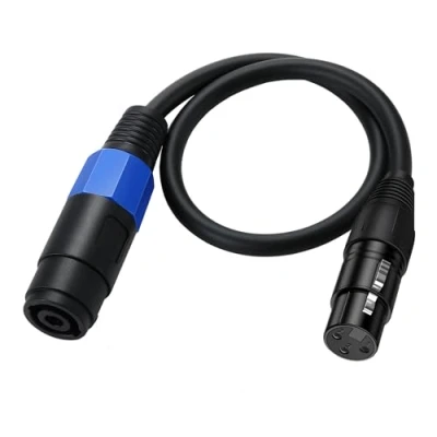 Image of Halokny Speakon to XLR Speaker Cable, 3 Pin Female Audio Adapter for DJ/PA Cord with Twist Lock (Speakon F 50cm/1.6Feet)