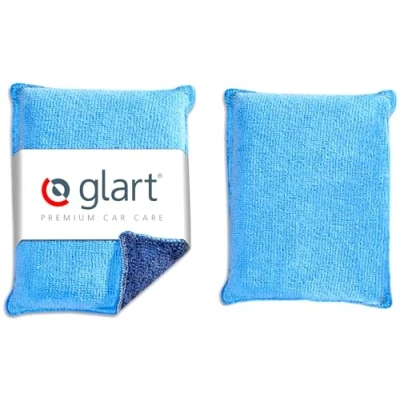 Image of Glart Set of 2 Sponge Car Care, Blue/Grey, Microfibre Material, Drying Cloth Against Fog Windscreen, Polyester, polyamide