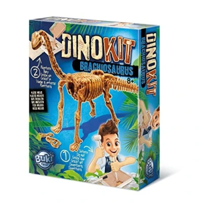 Image of Buki France Dino Kit Brachiosaurus Dinosaur Toy. Prehistoric Fossil Digging Set. Excavate Skeleton. Realistic Educational 3D Model. Kids STEM Science Gift for Boys &amp; Girls 8+