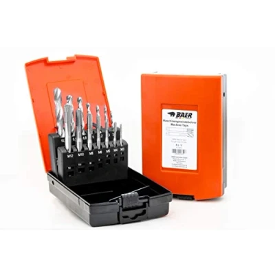 Image of BAER Tap Cutter Set HSSG: Machine Through Hole Core Drill: M 3 12 Thread Cutting