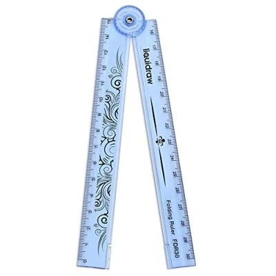 Image of Liquidraw 30cm Folding Ruler Foldable School Stationery (Blue)