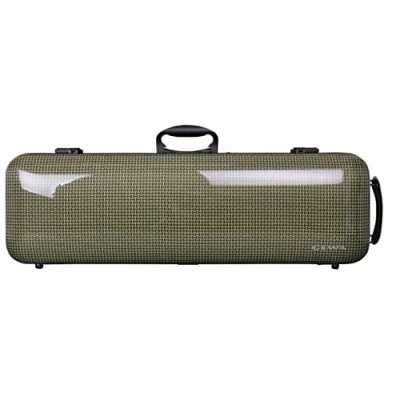 Image of GEWA Idea 1.9 Violin Case Green/Black Aramid Carbon Shell with Additional Side Handle Made in Germany
