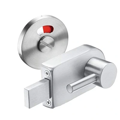 Image of Disabled Toilet Door Lock with Indicator Bolt in Satin Stainless Steel