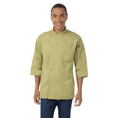 Image of Colour by Chef Works JLCL LIM M 3/4 Sleeve Jacket, Medium, Green