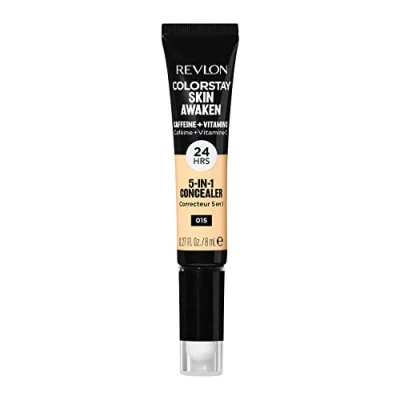 Image of Revlon ColorStay Skin Awaken 5 in 1 Concealer 24HR Wear (30g) Fragrance &amp; Paraben Free, Universal Neutraliser (015) Unisex