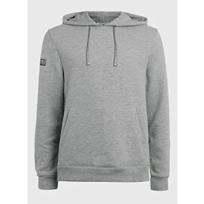 Image of JCB Grey Marl Classic Hoodie, Mens, Size M