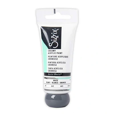 Image of Sizzix Effectz Creamy Matte Acrylic Paint White 60ml