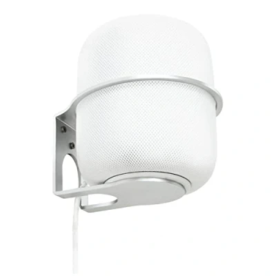Image of Growalleter Metal Wall Mount for 2023 HomePod 2nd Generation/1nd Generation Speaker,Stand Space Saving Compatible with 2nd/1nd Cord Management (Silver)