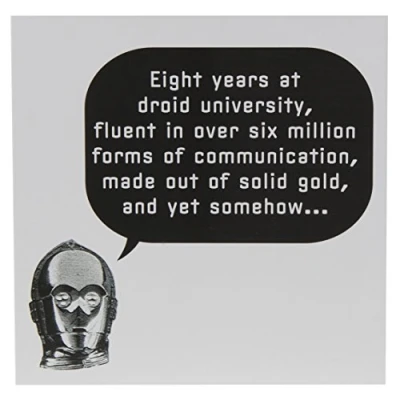 Image of Hallmark Humour Star Wars C 3PO Card Medium Square