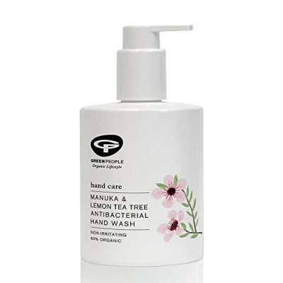 Image of Green People Manuka &amp; Lemon Tea Tree Antibacterial Hand Wash 300ml Natural Organic for Kitchen or Bathroom Paraben Free SLS Gentle on Sensitive Skin Cruelty Vegan
