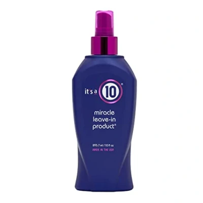 Image of It&#039;s a 10 Haircare Miracle Leave In Product Spray, Natural Ingredients, Smoothes &amp; Eliminates Frizz, Restores Shine, Colour Safe, 295ml