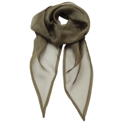 Image of Premier Unisex Adult Colours Chiffon Scarf (Olive) One Size
