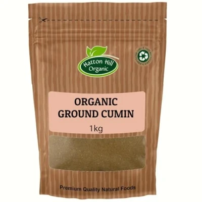 Image of Organic Ground Cumin 1kg by Hatton Hill Cuminum cyminum, Seed Powder, Aromatic Spice for Authentic Flavours