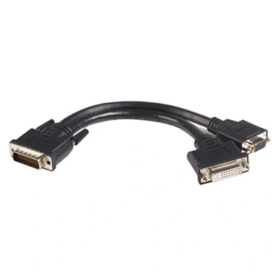 Image of StarTech.com DMS 59 Splitter Cable 8in to 1 x DVI / VGA Y Monitor (DMSDVIVGA1)