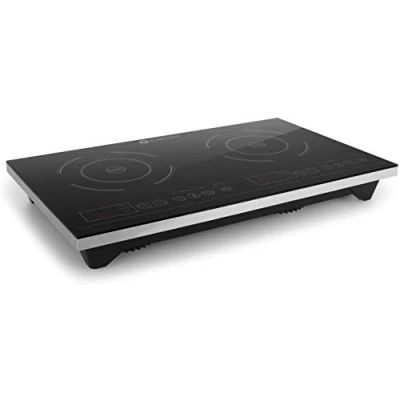 Image of Klarstein Induction Hob, 3100W Electric Hob Cooker, 2 Ring Pan Free Standing Table Top Cookers w/ Hobs, Modern Heater Cooktops, Hot Plates for Cooking