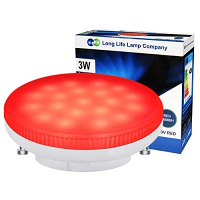 Image of 3watt RED GX53 LED Light Bulb Replacement for CFL Round