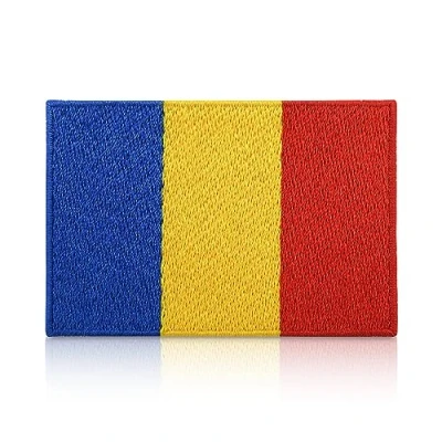 Image of Finally Home Romania flag patch for iron on 7.5 x 5 cm patches, Romanian flag, sew badge,
