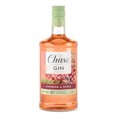 Image of Chase Distillery Rhubarb &amp; Bramley Apple Gin 40% vol 70cl Classic Botanicals with Flavours of Apples Juniper Crisp Zingy Flavoured Recommended Tonic