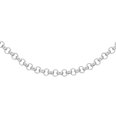 Image of Tuscany Silver Unisex Sterling 4.3 mm Round Belcher Chain Necklace of Length 51 cm/20 Inch
