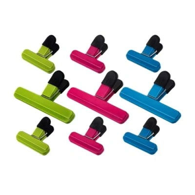 Image of Food Clips, Pack of 9 Sealing Plastic Bag Clips for Kitchen, Office, Garage