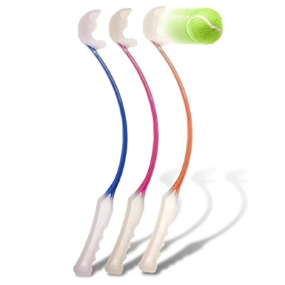 Image of Petopedia 1 X 46cm Long Dog Ball Launcher for Dogs with Tennis Balls Toys Thrower Strong Grip Pick Up Throw