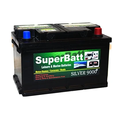 Image of Deep Cycle Leisure Battery 12V 75AH SuperBatt LM75 Caravan Motorhome, Marine Boat