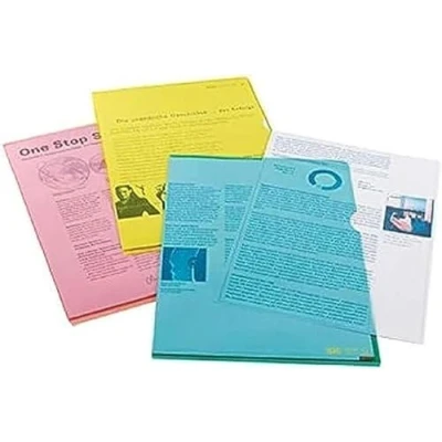 Image of Elba 76442VI Flush Folder See Through for DIN A4 PVC 150 Micron Pack of 25 Blue
