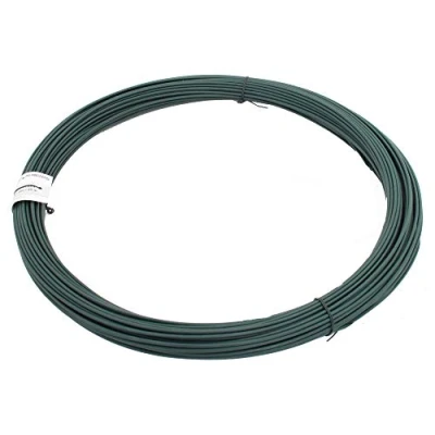 Image of Alberts 530181 Tension Wire Galvanised Green Plastic Coated Diameter 3.1 mm Length 55 m