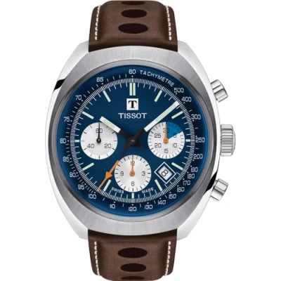 Image of Tissot Heritage 1973 Mens Brown Watch T1244271604100 Leather (archived) One Size
