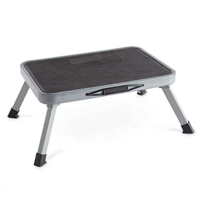 Image of VonHaus Folding Step Easy to Store, Foldable Caravan Steps Anti Slip One Stool, Ideal for Home, Kitchen and Garage Folding, Small Lightweight
