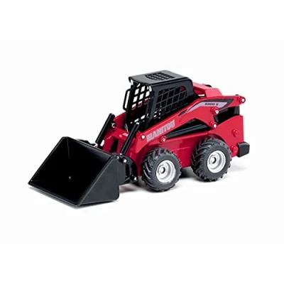Image of siku 3049, Manitou 3300V Skid Steer Loader, 1:32, Metal/Plastic, Red, Multifunctional, Can be combined with models of the same scale