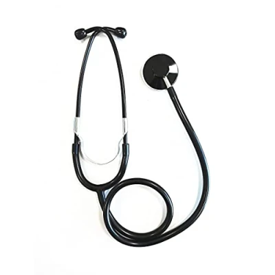 Image of Pro Single Head Stethoscope Ideal for EMT Doctor Nurse Vet Medical Student Health Blood (Black)