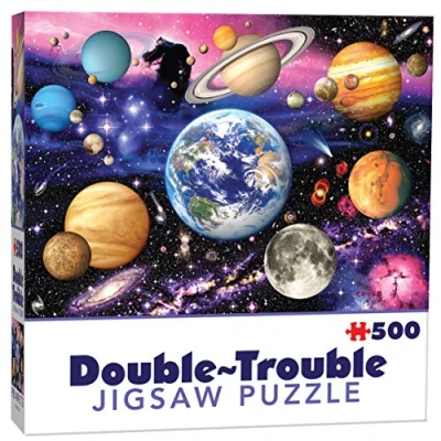 Image of Cheatwell Games 658 28569 EA Double Trouble Puzzles Planets, red