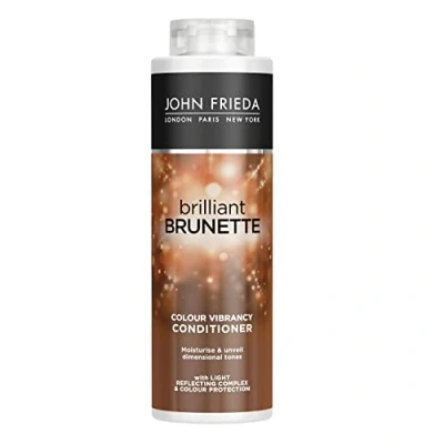 Image of John Frieda Brilliant Brunette Colour Vibrancy Conditioner Value Pack 500 ml, for Hair, Hydrating Brown Hair