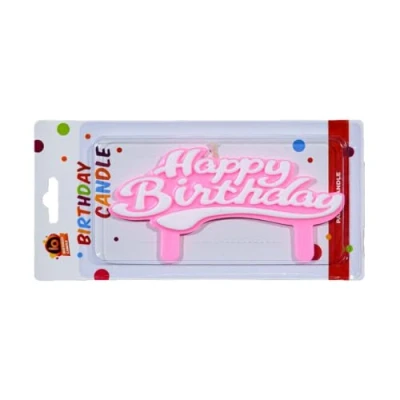 Image of Birthday Candle Happy (Pastel Pink)