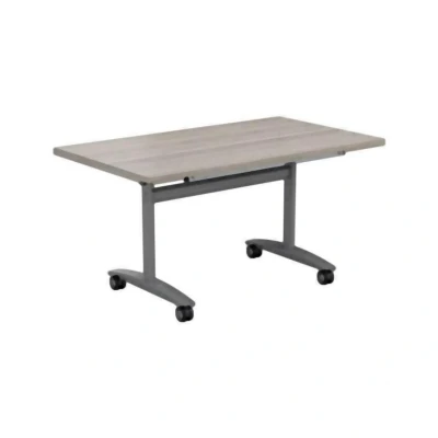 Image of Allegro Tilting Table 1400x700 Oak Top and Silver/Ref OTT1470SVNO
